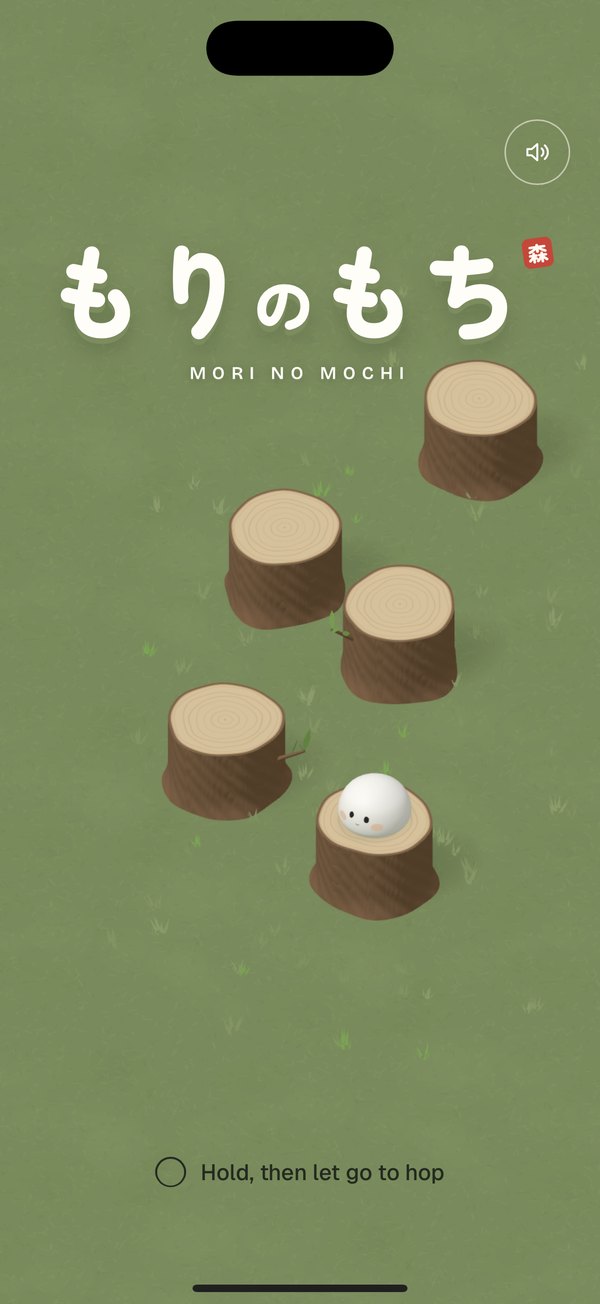 The mochi sitting on a tree stump in a grassy forest